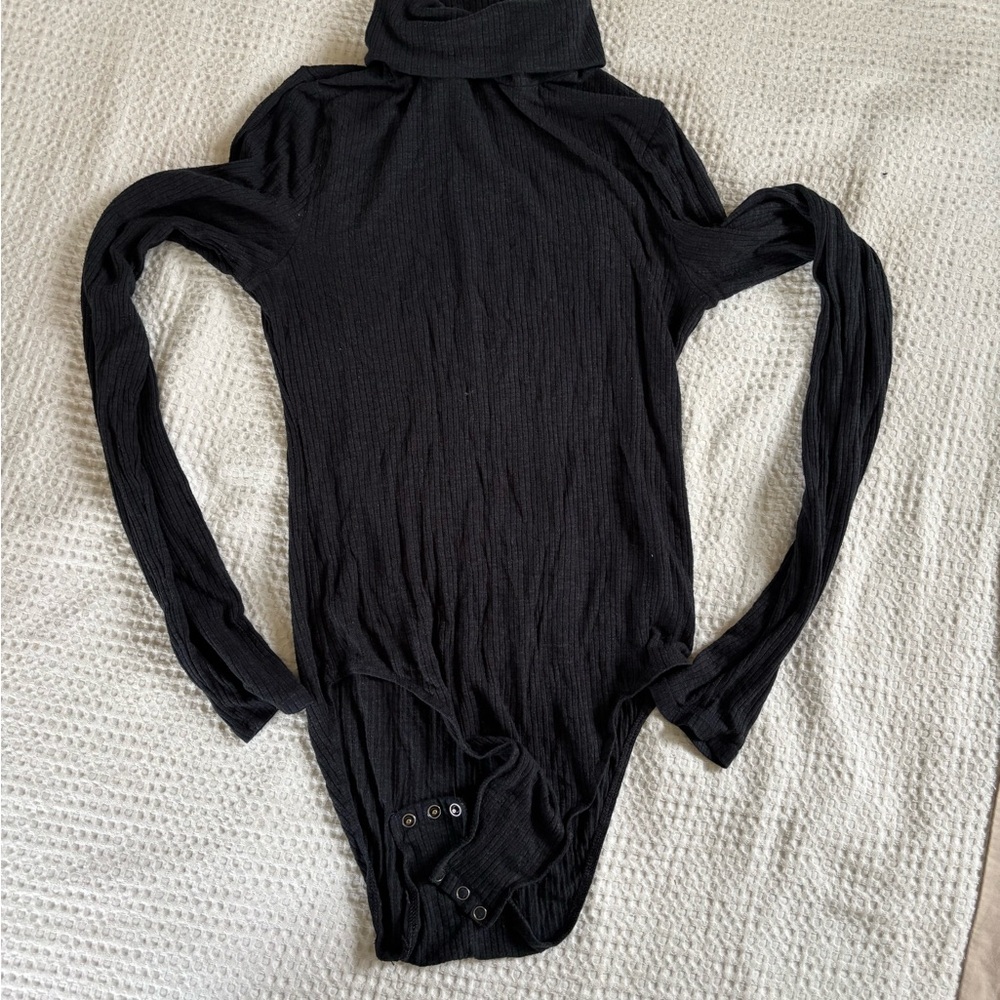 Aerie Charcoal Ribbed Turtleneck